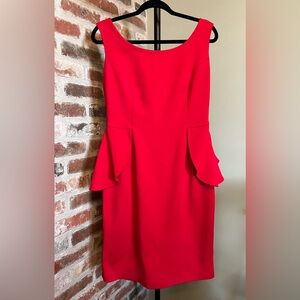John Paul Ataker red peplum dress NWT | size 10